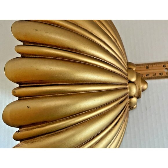 Mid Century Syroco Gold Tone Wall Pocket Planter #4246 Vintage 1962 Issue - Picture 9 of 10